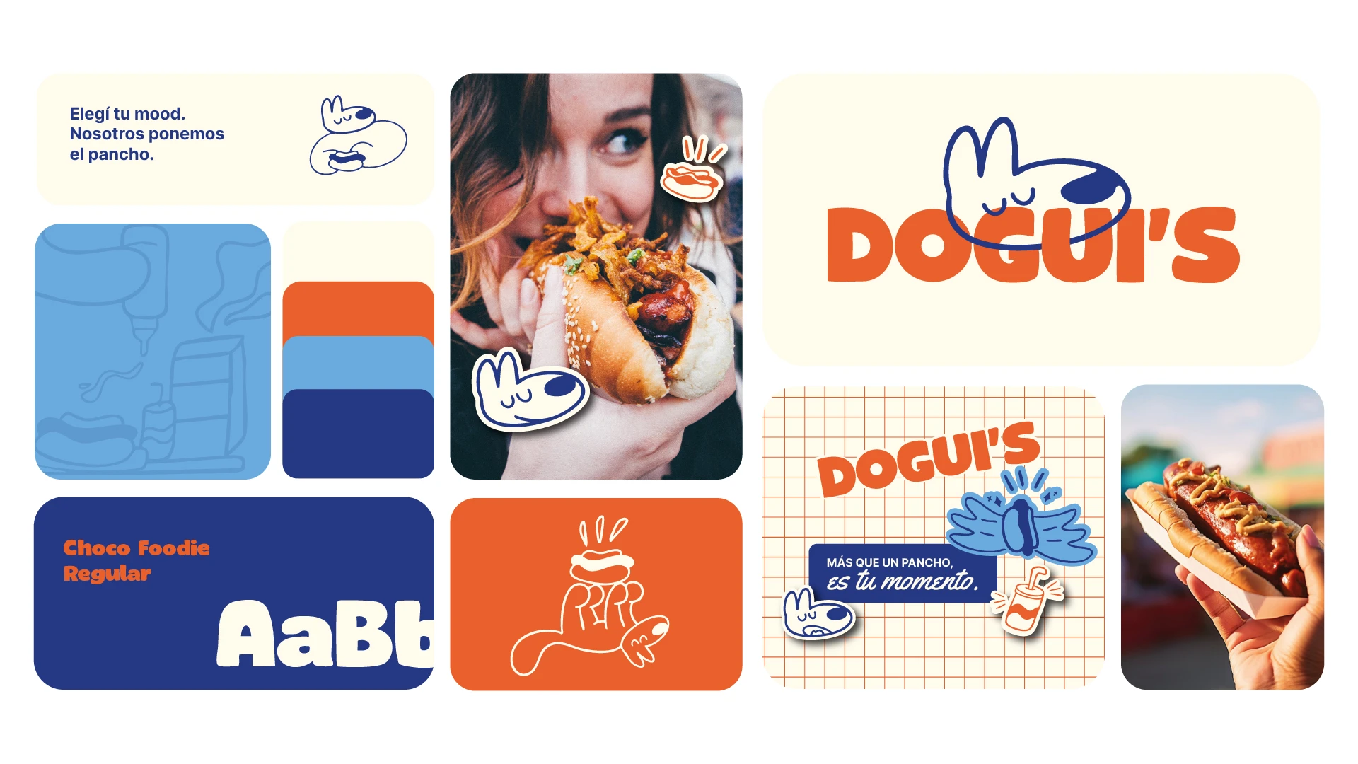 Sistema visual de Dogui’s: mascota, paleta, tipografías y aplicaciones