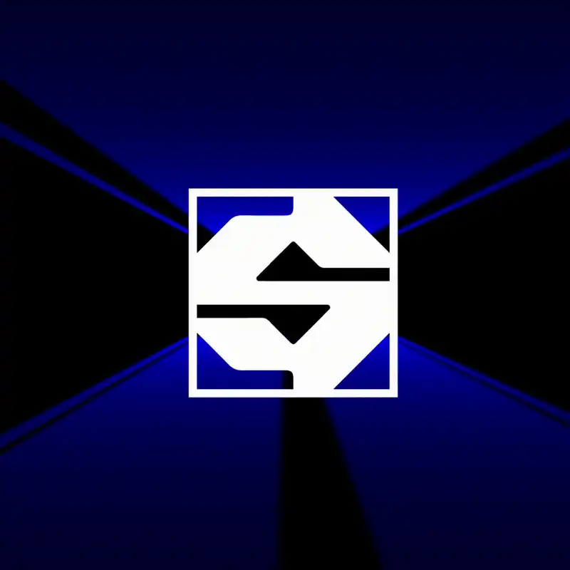 Animación del símbolo de Solvex sobre fondo azul