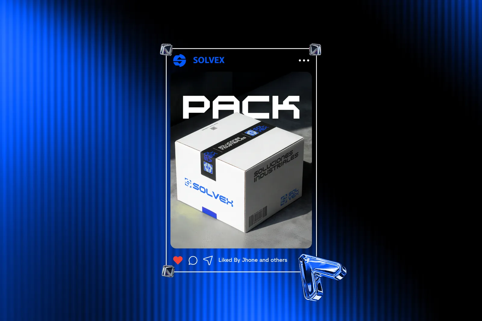 Pieza de redes de Solvex mostrando la caja de packaging